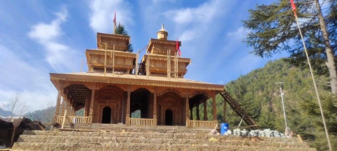 Wooden Temple Design and Wood Carving